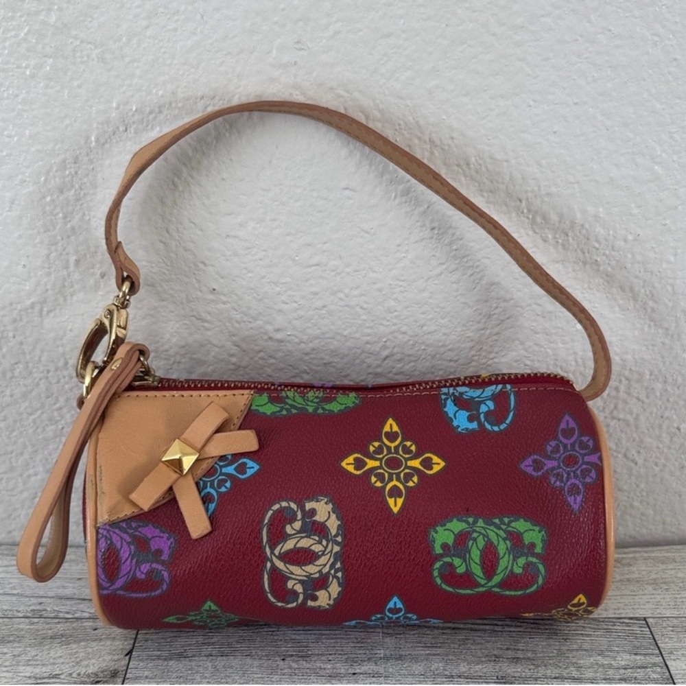 Sharif Mini Barrel Bag / Wristlet, Original 1827 Signature Logo Design, Vintage